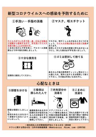 新型コロナウイルスへの感染を予防するために2