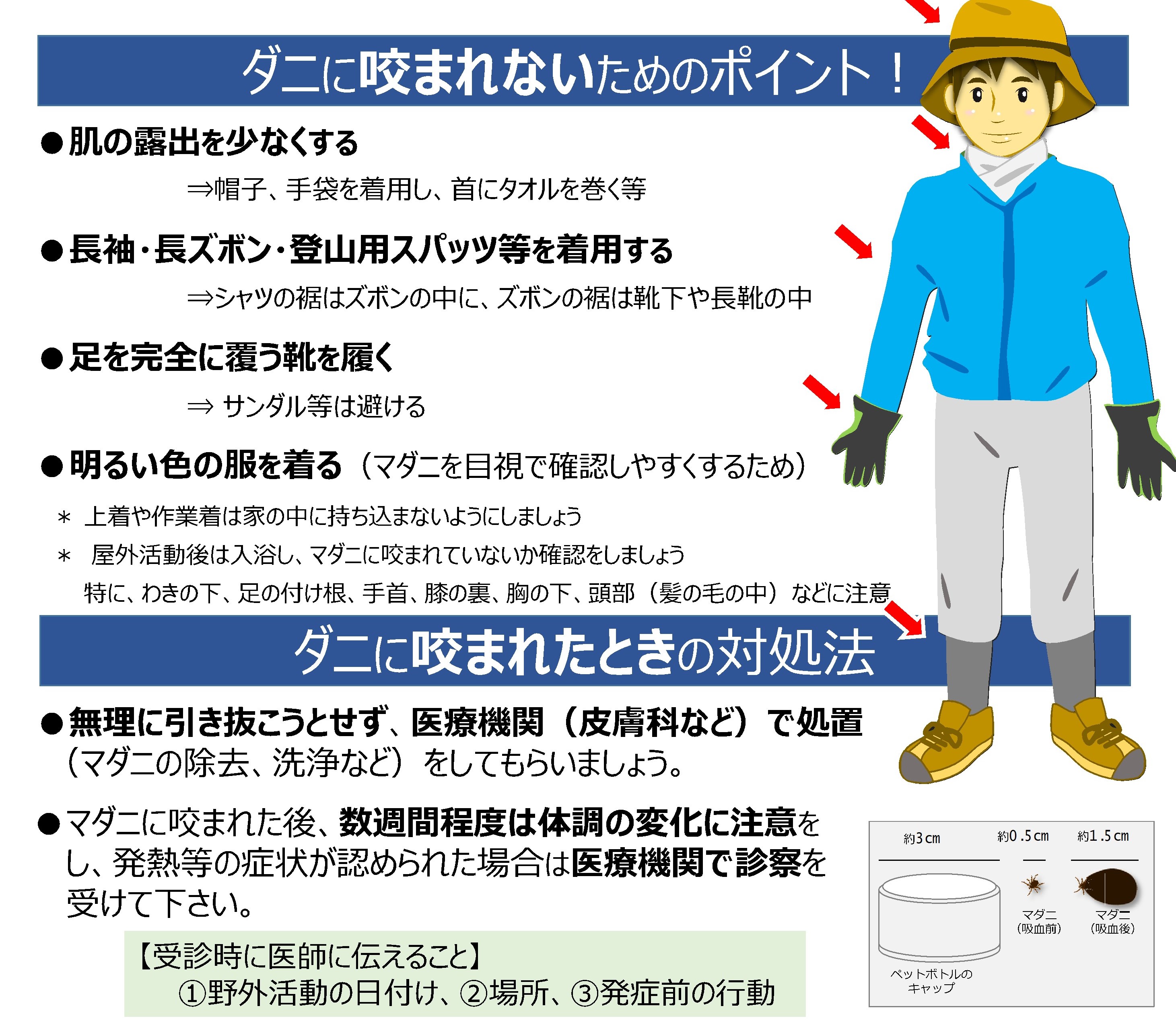 ダニ」にご注意ください～山や草むらでの野外活動の際は、ダニに注意