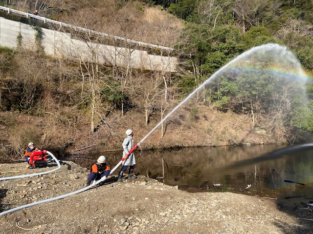 放水訓練の写真