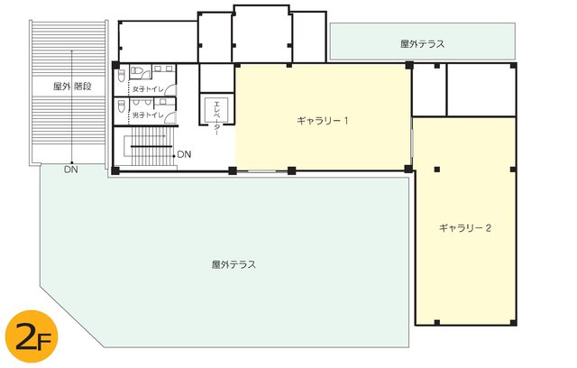 臼杵市観光プラザ2階平面図