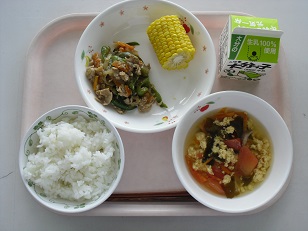 7月4日の給食写真