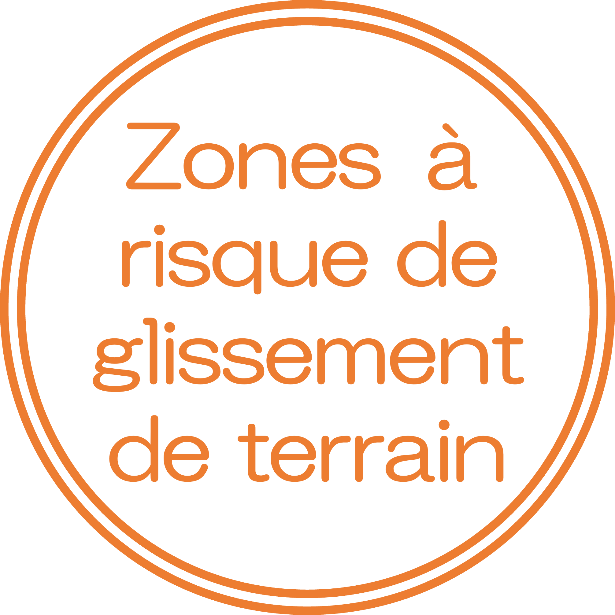 Zones à risque de glissement de terrain
