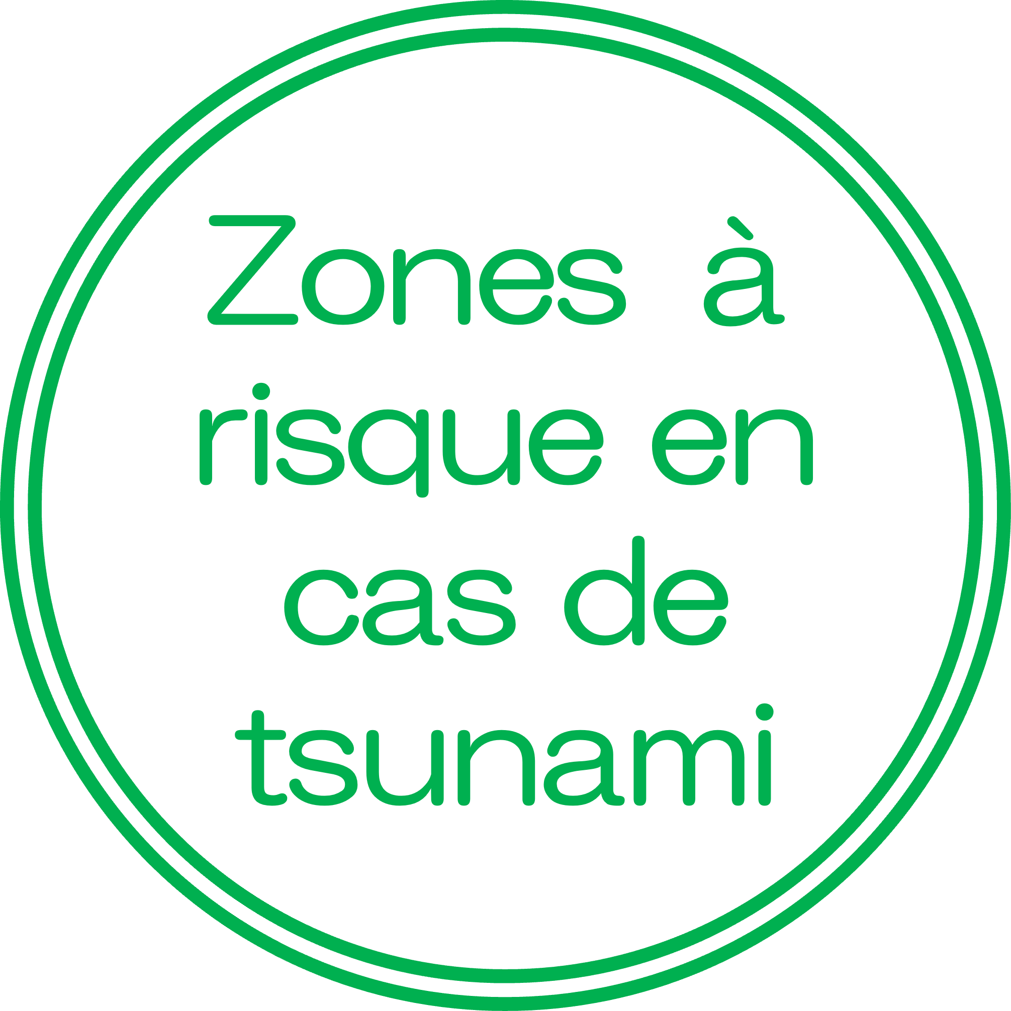 Zones à risque en cas de tsunami